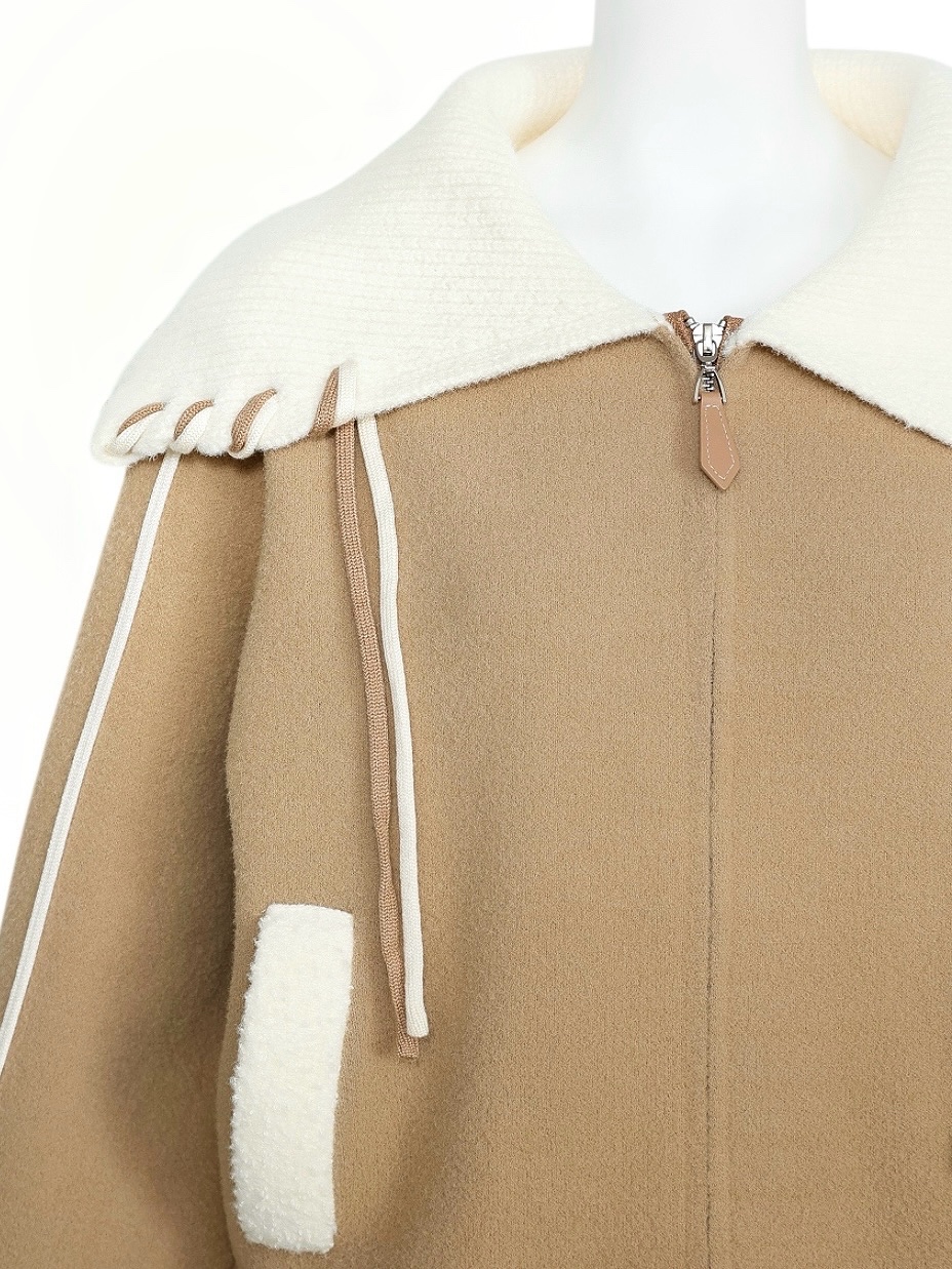 ケープカラーパイピングブルゾンMILKTEA スタイリングイメージ4