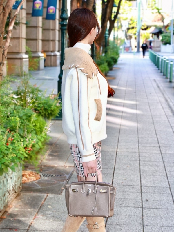 ケープカラーパイピングブルゾンIVORY 商品イメージ3