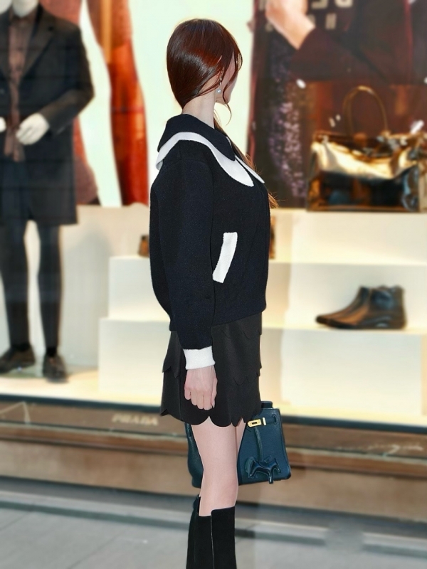 バイカラークロエブルゾンBLACK 商品イメージ3