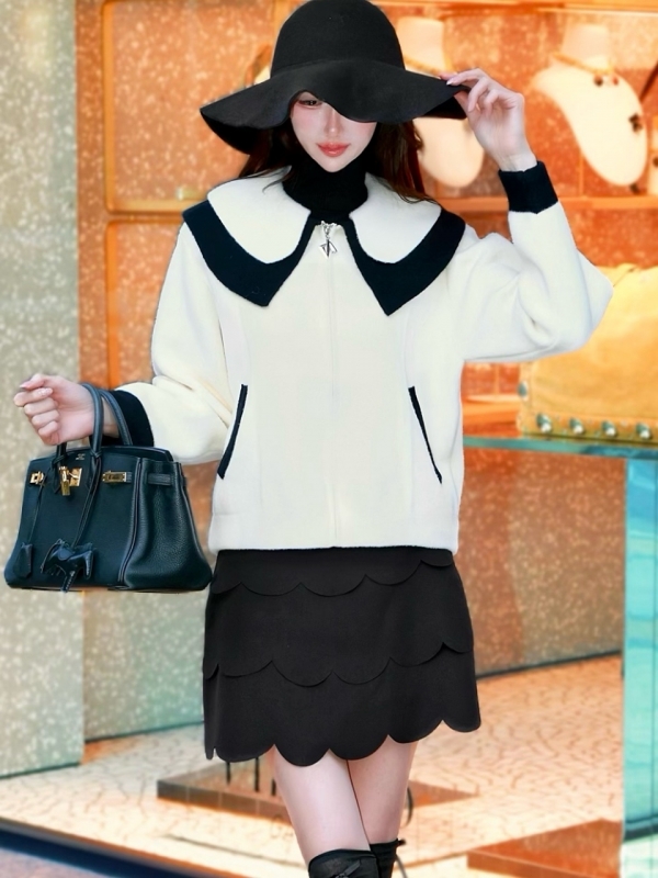 バイカラークロエブルゾンIVORY 商品イメージ1