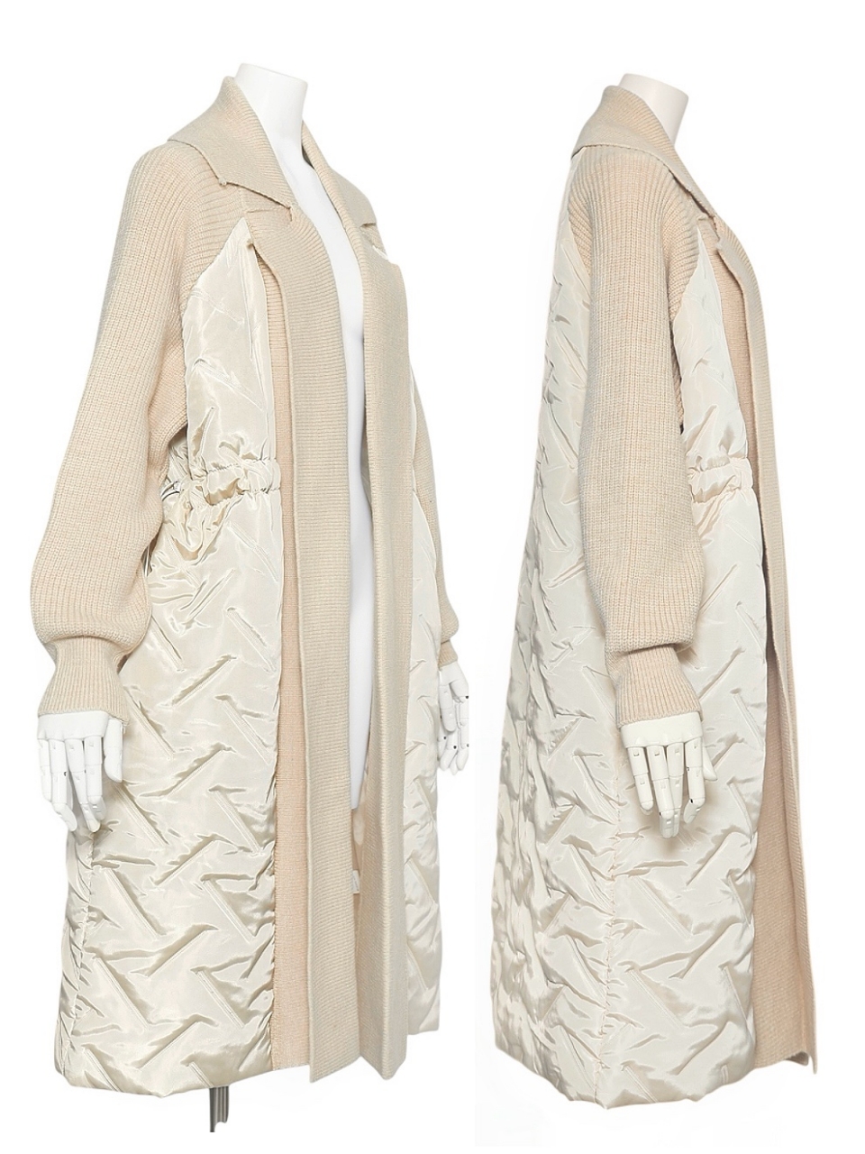 キルティングダウンニットコートCREAM スタイリングイメージ2