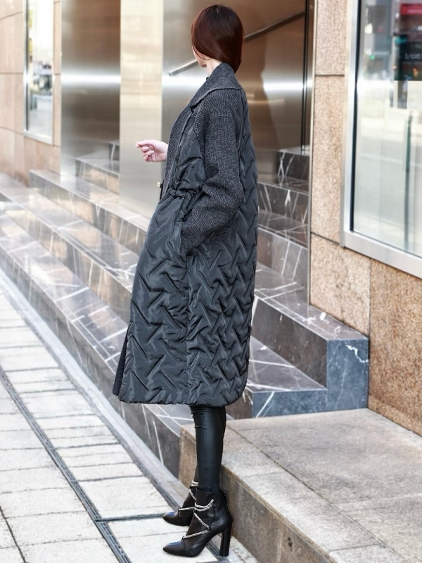 キルティングダウンニットコートGRAY 商品イメージ3