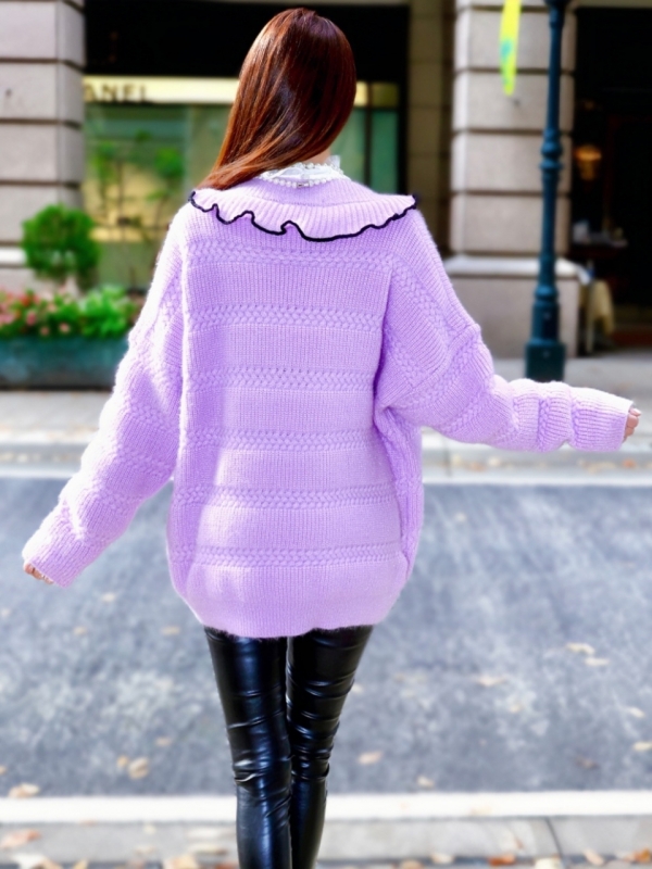 ゴージャスフリルオーバーカーディガンLAVENDER 商品イメージ5