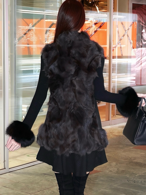 Real Fox Fur 本革ジレ 商品イメージ5