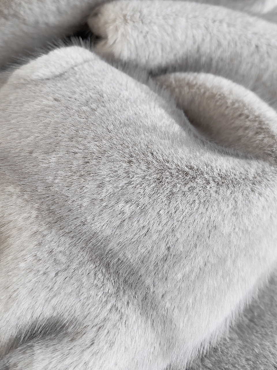 Grayフェイクミンクムートンコート スタイリングイメージ4