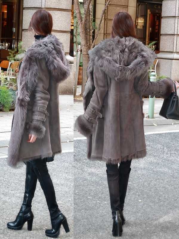 LUXE 一枚革Real mouton コート 商品イメージ4