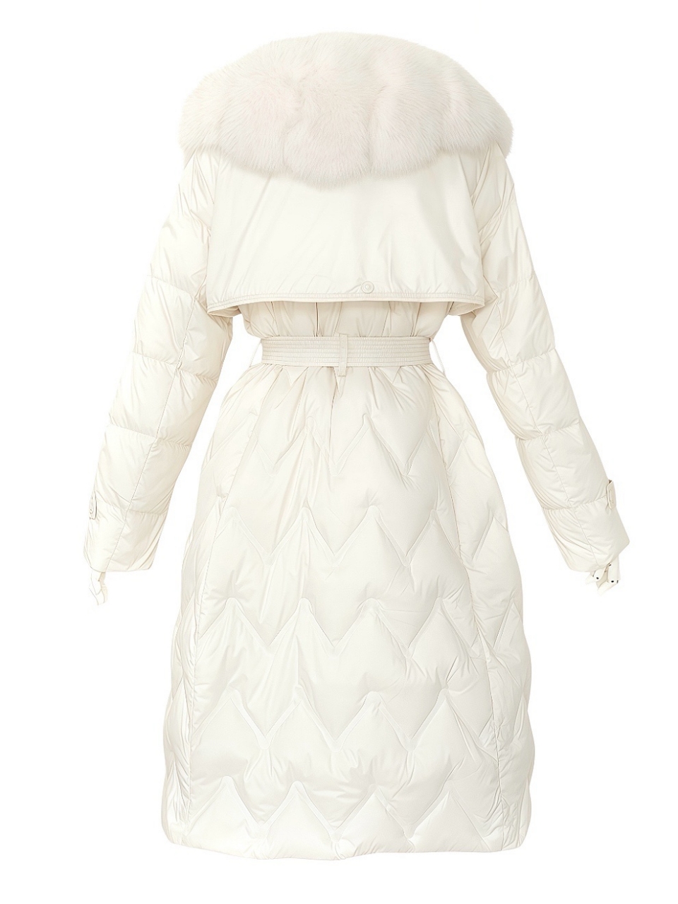 ☆再販予約31日23時迄☆Real Fox For フローラグースダウンロングコートIVORY スタイリングイメージ3