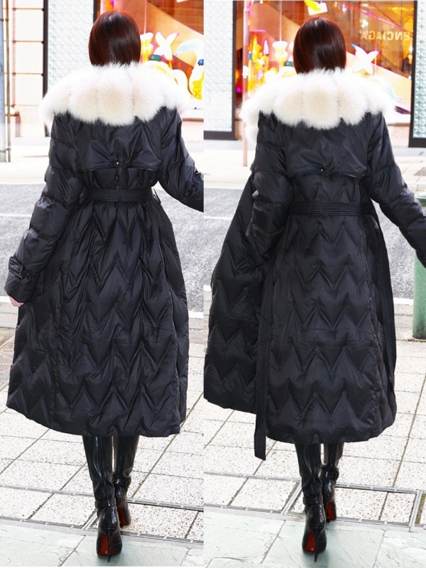 ☆再販予約31日23時迄☆Real Fox For フローラグースダウンロングコートBLACK 商品イメージ4