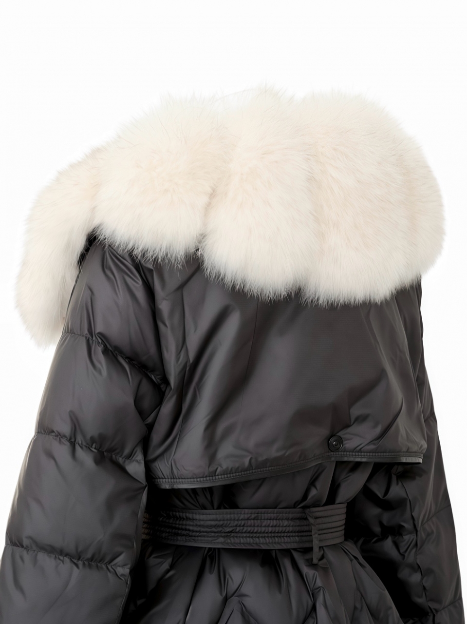 ☆再販予約31日23時迄☆Real Fox For フローラグースダウンロングコートBLACK スタイリングイメージ6