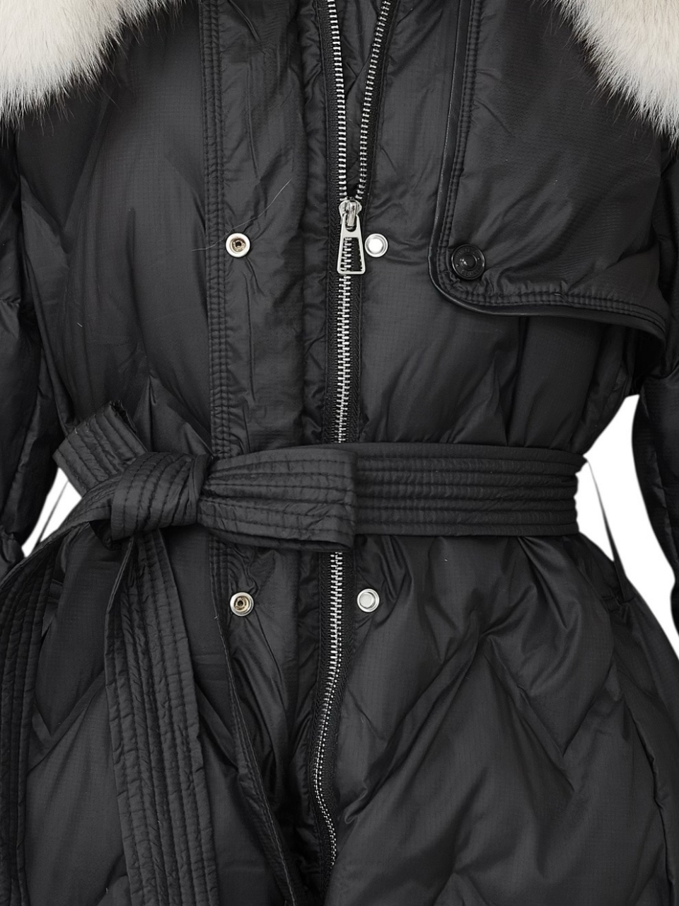 ☆再販予約31日23時迄☆Real Fox For フローラグースダウンロングコートBLACK スタイリングイメージ7