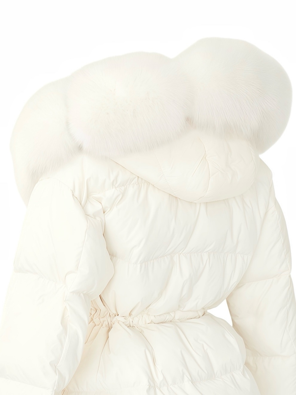Real Fox For ボンボングースダウンロングコートIVORY スタイリングイメージ5