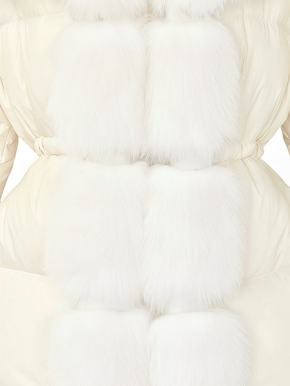 Real Fox For ボンボングースダウンロングコートIVORY スタイリングイメージ6